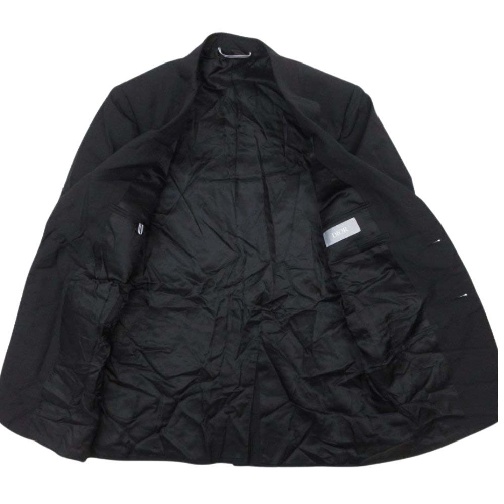 Dior Homme Dio Dejacket Ofdela 2 Single Breasted Buleather 46 Black — view 3