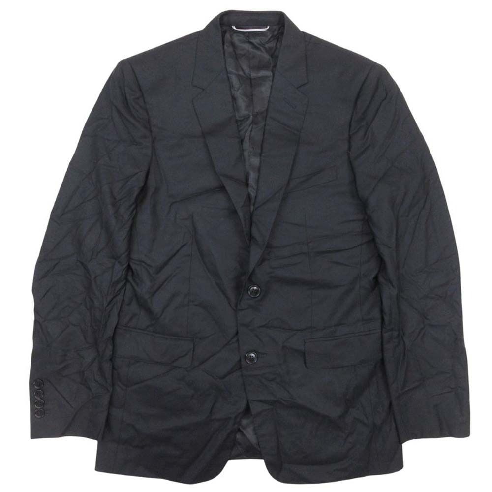 Dior Homme Dio Dejacket Ofdela 2 Single Breasted Buleather 46 Black
