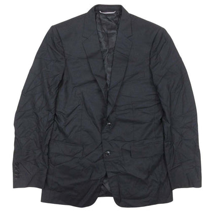 Dior Homme Dio Dejacket Ofdela 2 Single Breasted Buleather 46 Black