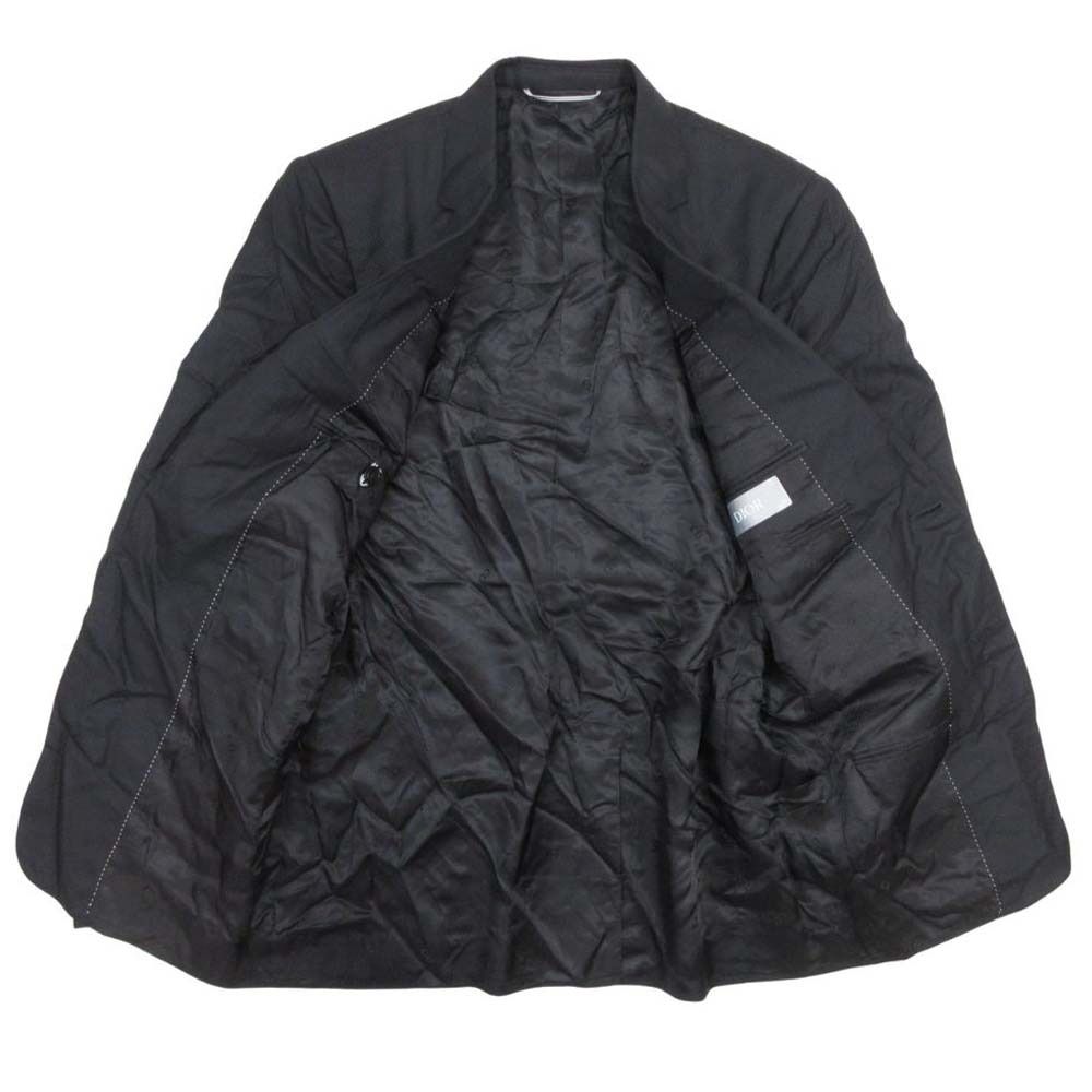 Dior Homme Dio Dejacket Ofdela 2 Single Breasted Buleather 46 Black — view 3