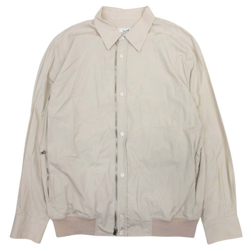 Hermes button Shirtjacket Jacket Jia Latoouter 41 16 Beige Second