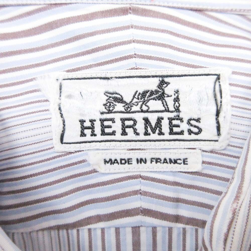 Hermes Era button Top Cotton 40 15 3 4 Blue Second — view 5