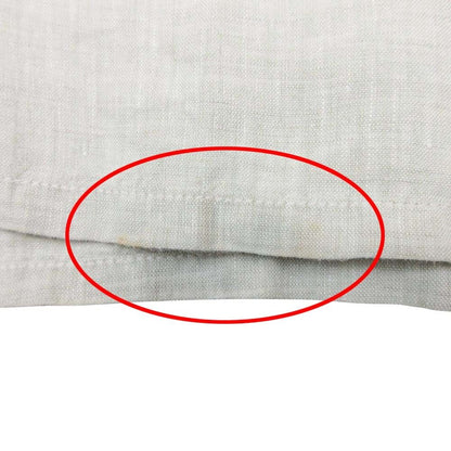 Hermes Era Linen Logo Shirt Top Short Sleeve 42 16.5 Gray Second — view 9