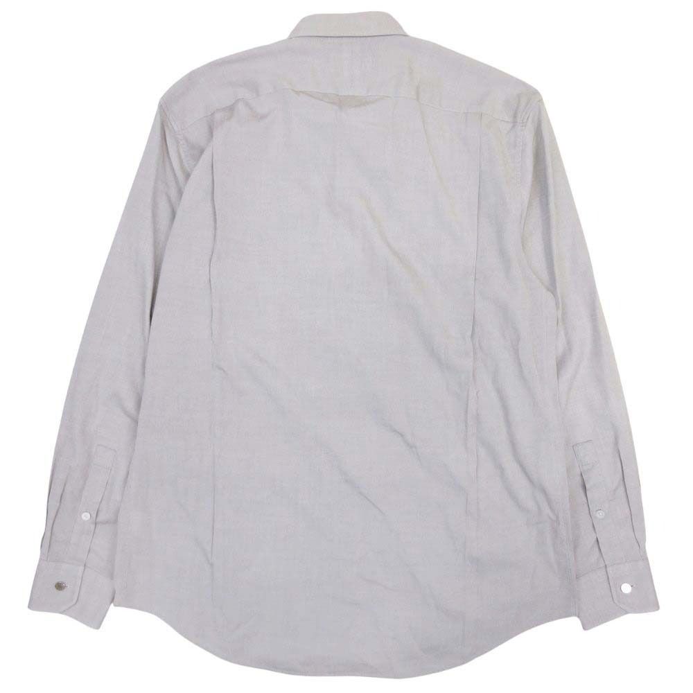Hermes button Buttondown Jacket Shirt Top Cotton 16.5 42 Gray Second — view 2