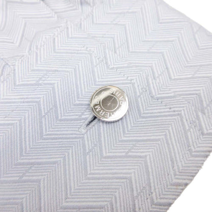 Hermes Pattern Shirt Top Cotton button 16.5 42 Second — view 5