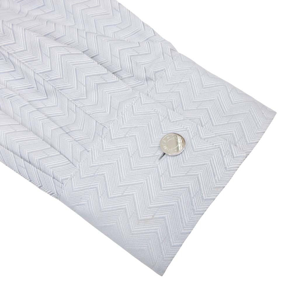 Hermes Pattern Shirt Top Cotton button 16.5 42 Second — view 4