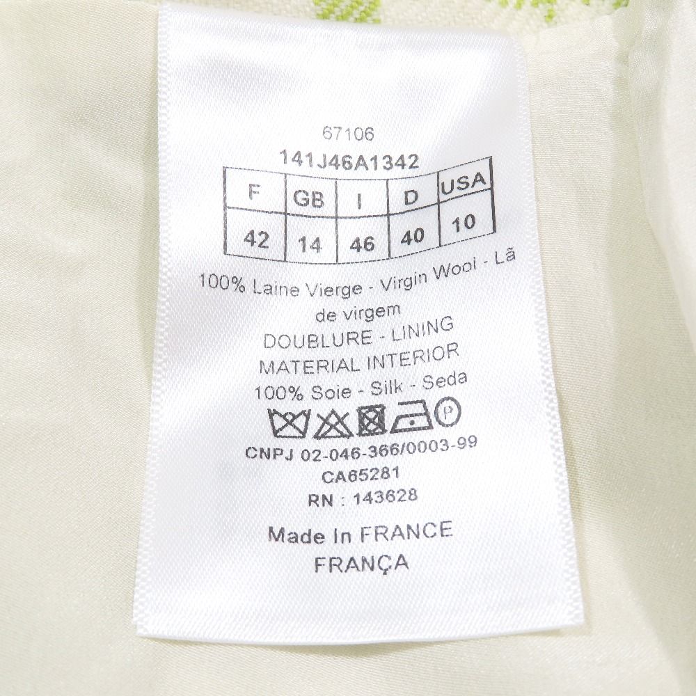 Dior Dio Skirt deleheight Logo Buckle leto 42 Green LadySecond — view 8