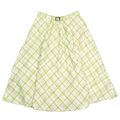 Dior Dio Skirt deleheight Logo Buckle leto 42 Green LadySecond