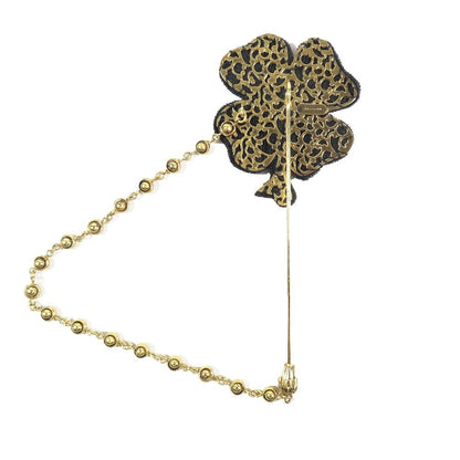 Dolce & Gabbana Nineb Bub Anine Black Gold LadySecond Brooch — view 2