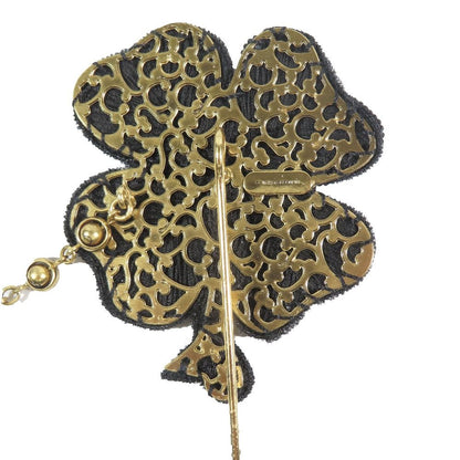 Dolce & Gabbana Nineb Bub Anine Black Gold LadySecond Brooch — view 4