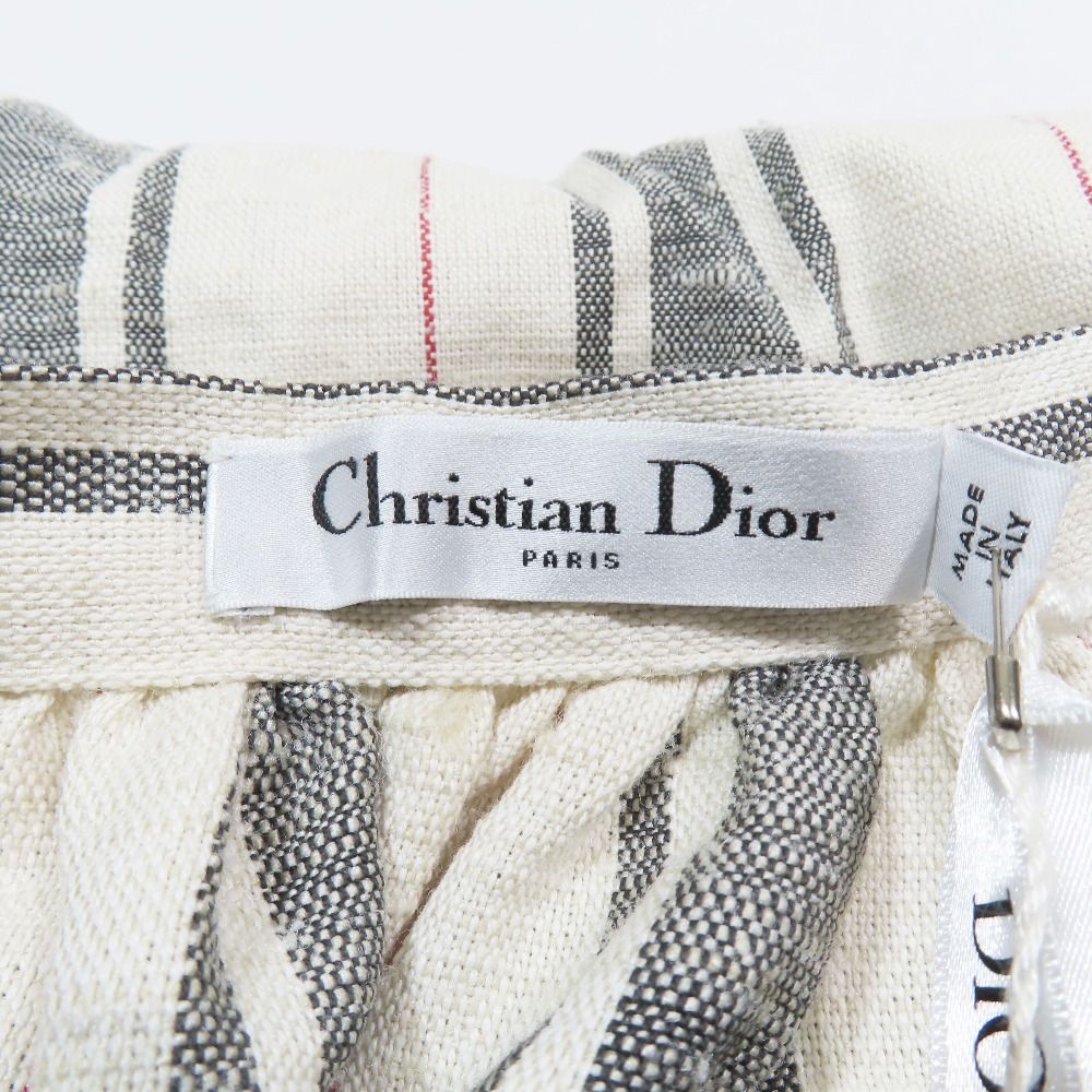 Dior Dio Cotton Silk skirt 46 Beige Black LadySecond — view 4