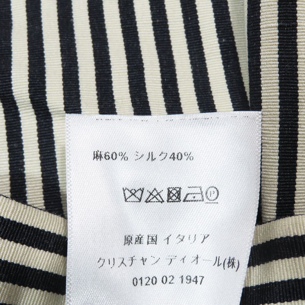 Dior Dio Linen Silk skirt 46 Black Beige LadySecond — view 7