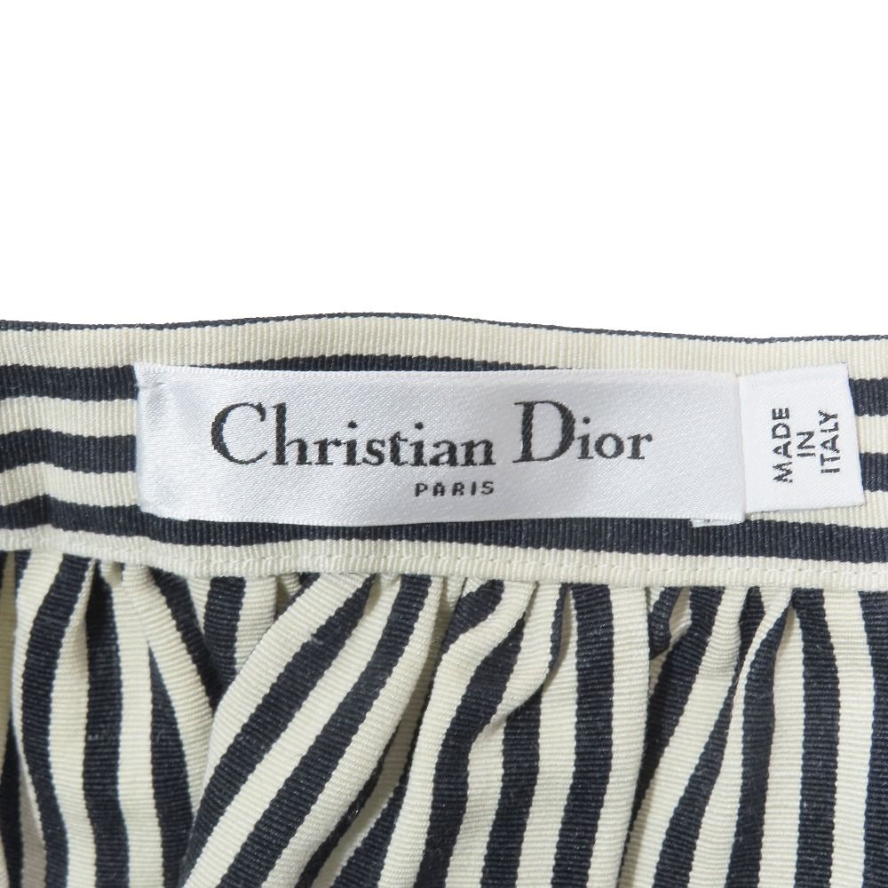 Dior Dio Linen Silk skirt 46 Black Beige LadySecond — view 5