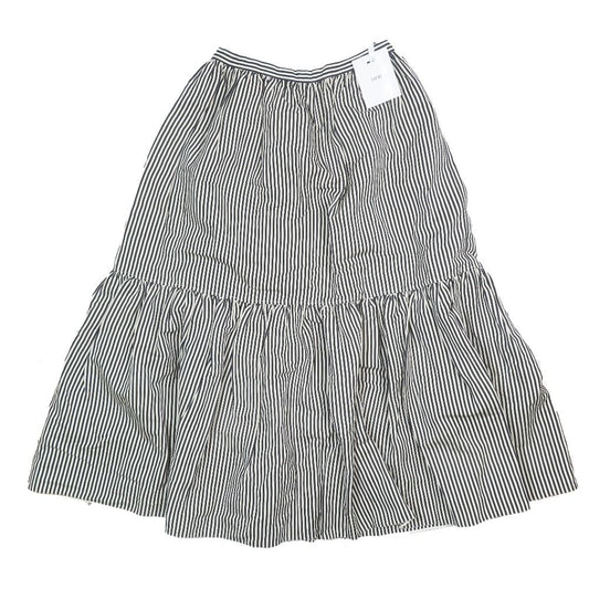 Dior Dio Linen Silk skirt 46 Black Beige LadySecond