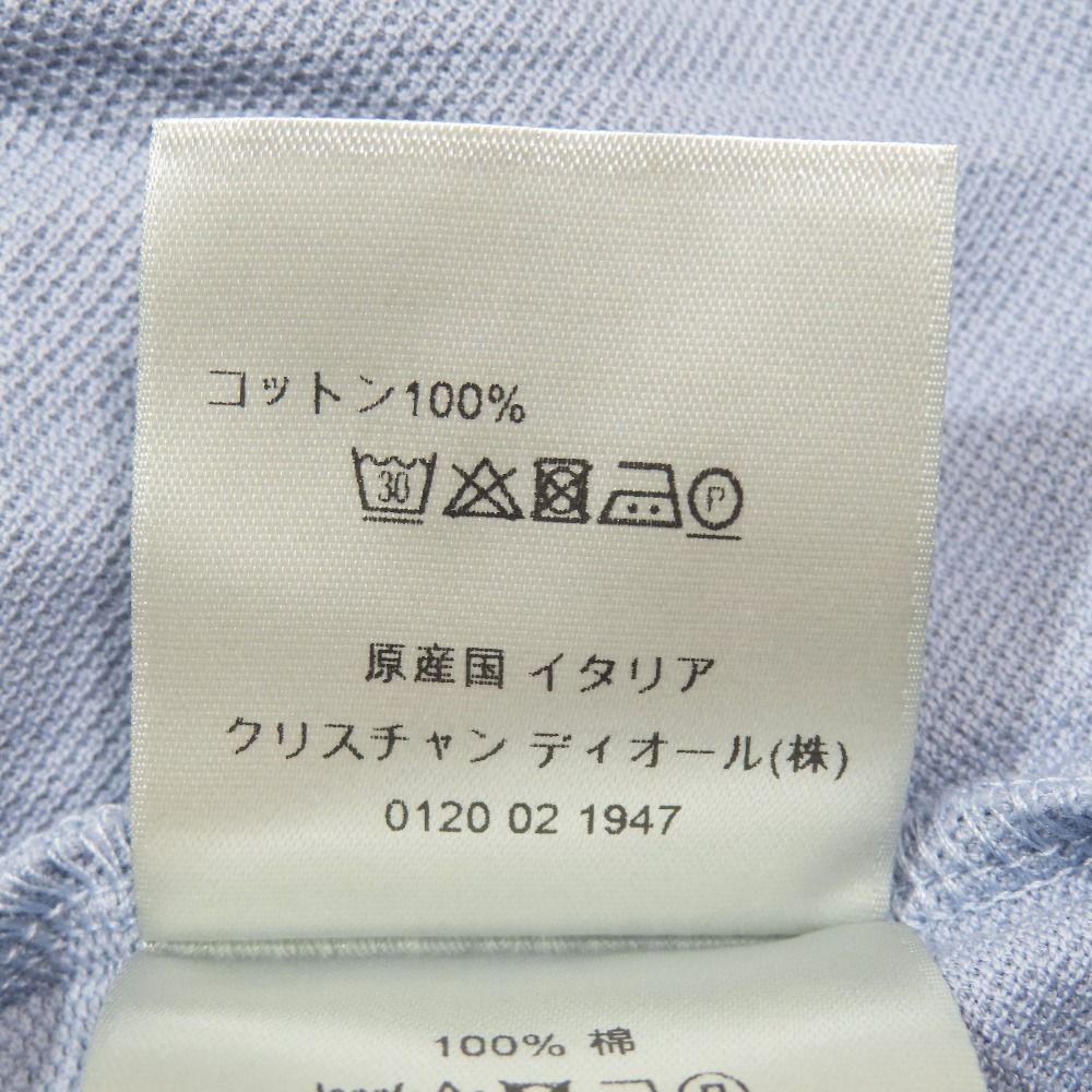 Dior CD Logo Embroidery Short Sleeve bshirt Top Cotton Blue Second — view 8
