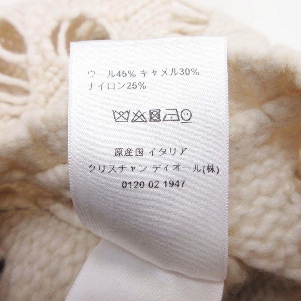 Dior Dio Short Sleeve Nineb knit Lecashmere Sweater 42 Ivory LadySecond — view 9