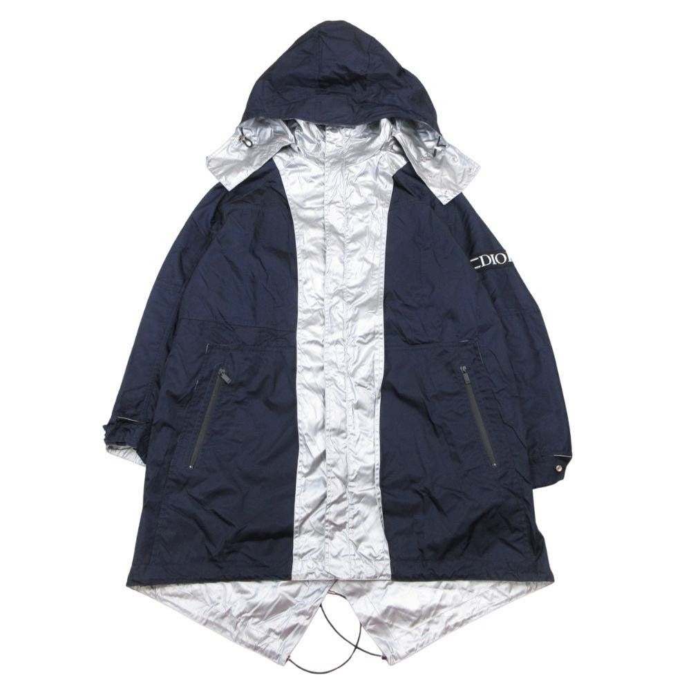 Dior Homme Dio labo bule Coat 48 Silver Navy — view 3