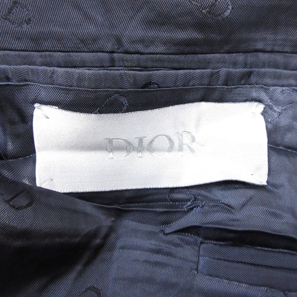 Dior Homme Dio Dejacket Ofdela 2 Single Breasted Buleather 48 Navy — view 7