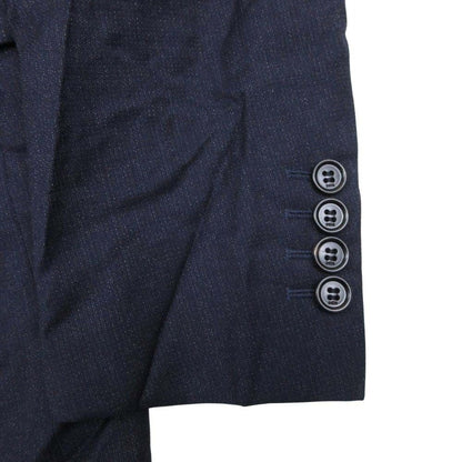 Dior Homme Dio Dejacket Ofdela 2 Single Breasted Buleather 48 Navy — view 6