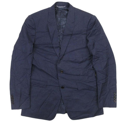 Dior Homme Dio Dejacket Ofdela 2 Single Breasted Buleather 48 Navy