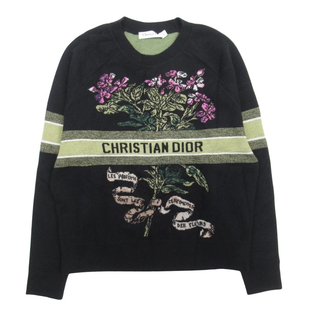 Dior Dio Logo Knit Sweater 34 Black LadySecond
