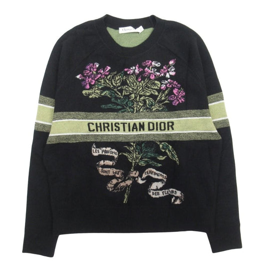 Dior Dio Logo Knit Sweater 34 Black LadySecond
