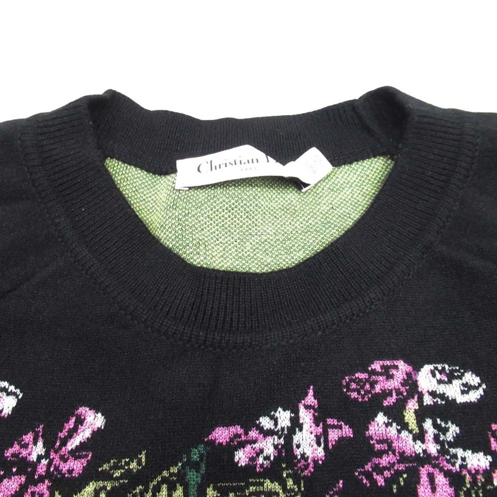 Dior Dio Logo Knit Sweater 34 Black LadySecond — view 4