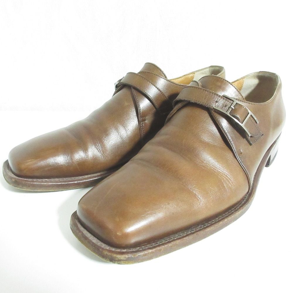 Hermes Leather 41.5 Brown Dress Shoes