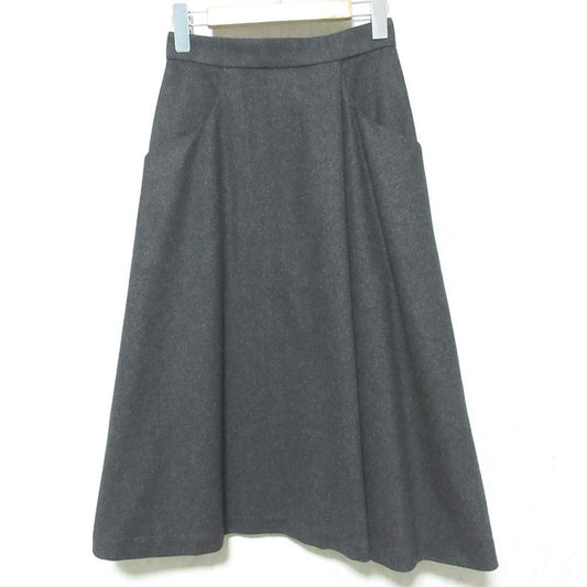 Hermes Vintage Lecashmere Logo Laskirt 38 Legray LadySecond Skirt