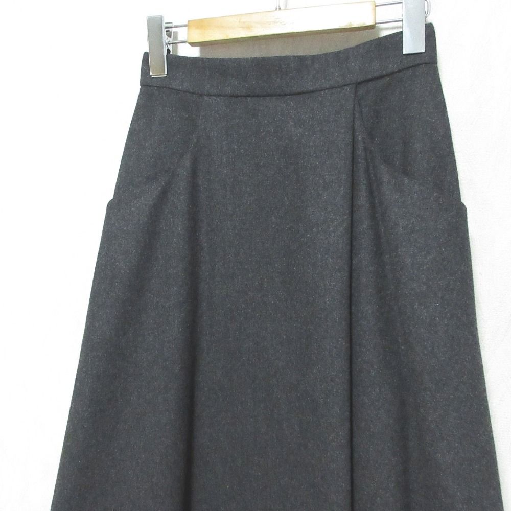 Hermes Vintage Lecashmere Logo Laskirt 38 Legray LadySecond Skirt — view 3
