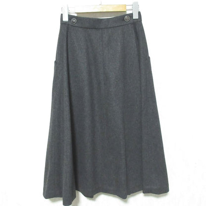 Hermes Vintage Lecashmere Logo Laskirt 38 Legray LadySecond Skirt — view 2
