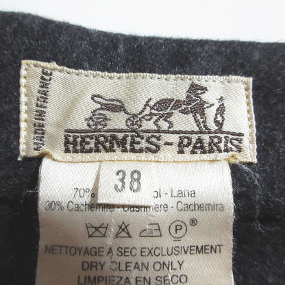 Hermes Vintage Lecashmere Logo Laskirt 38 Legray LadySecond Skirt — view 7