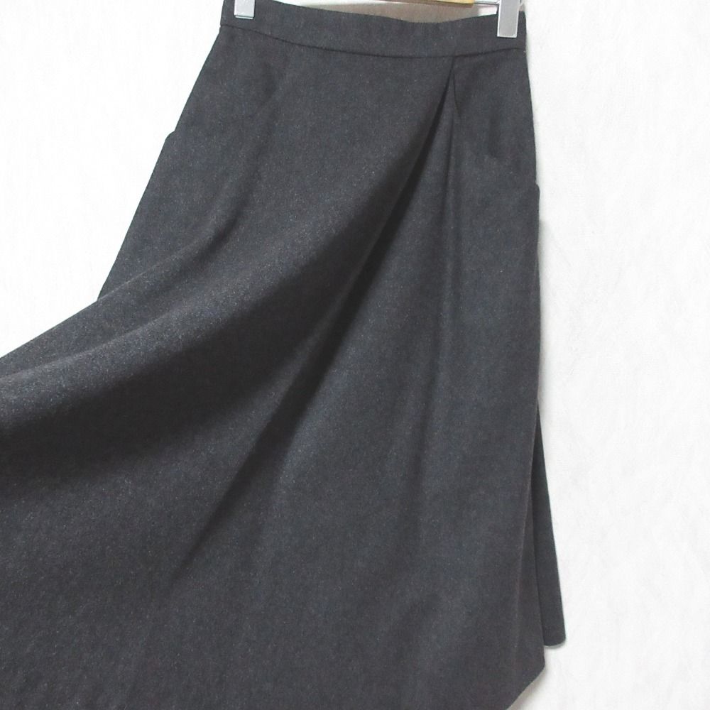 Hermes Vintage Lecashmere Logo Laskirt 38 Legray LadySecond Skirt — view 4