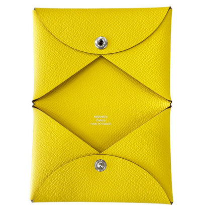 Hermes Card Case Business Holder Yellow