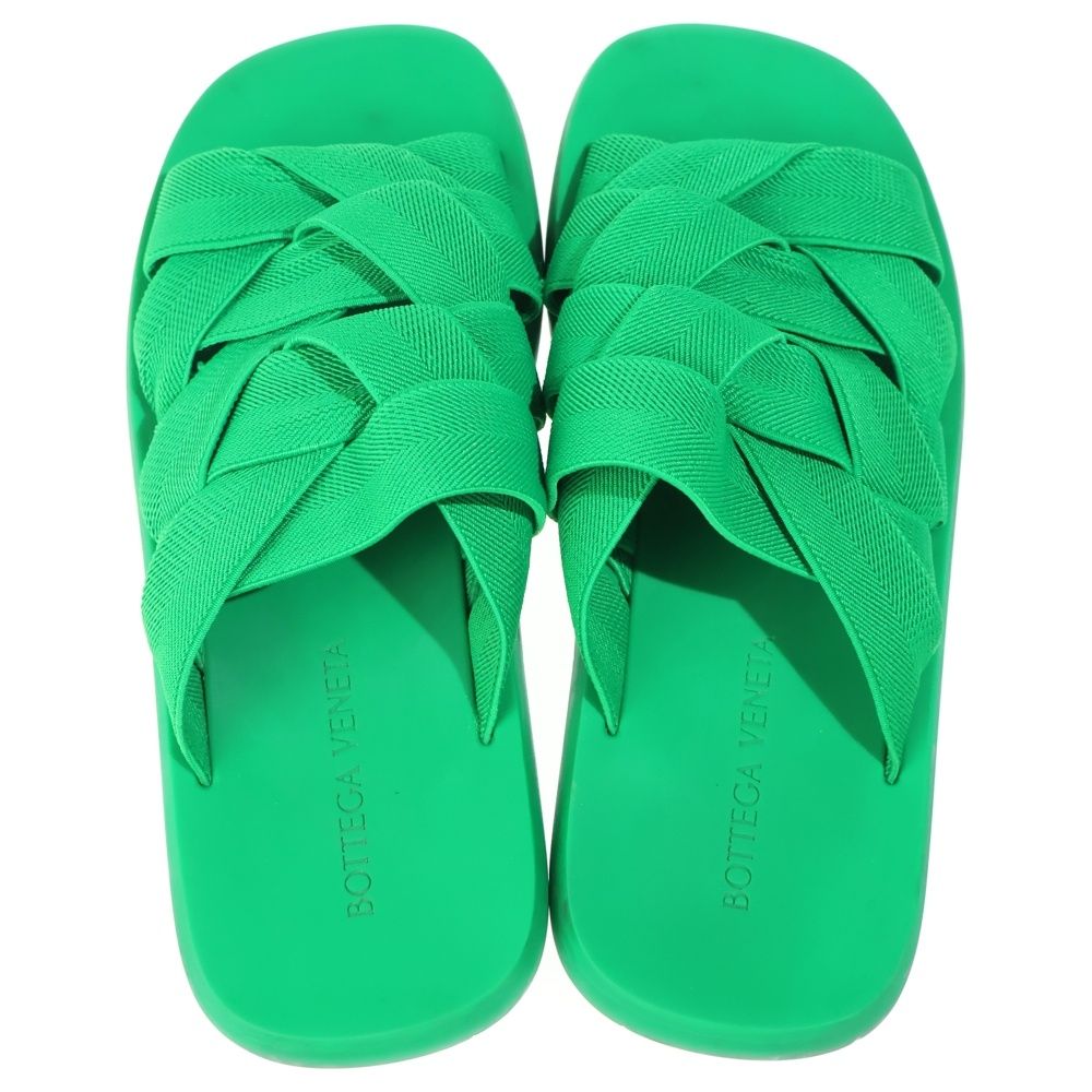 Bottega Veneta Intrecciatra Rubber Sole Sandals Green — view 4