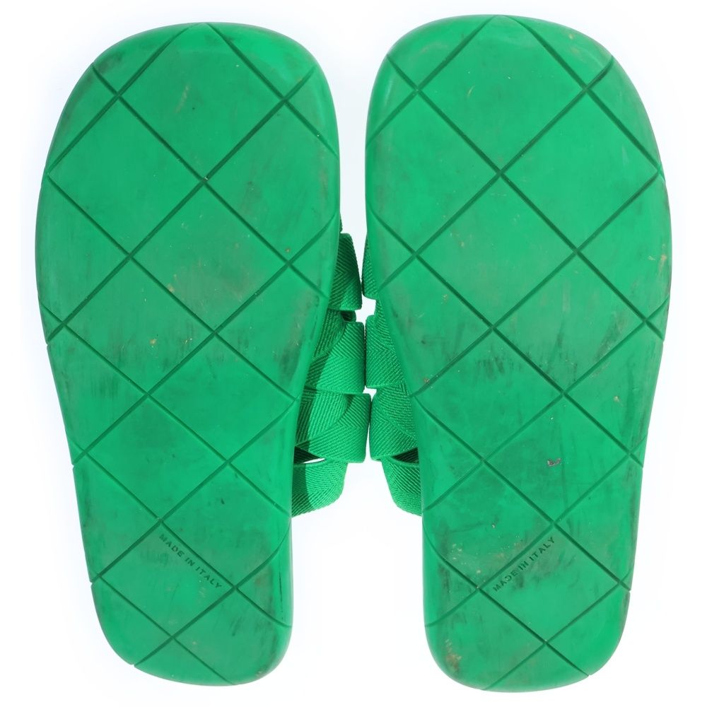 Bottega Veneta Intrecciatra Rubber Sole Sandals Green — view 5