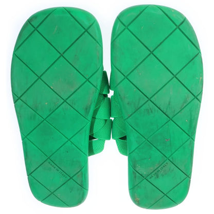 Bottega Veneta Intrecciatra Rubber Sole Sandals Green — view 5