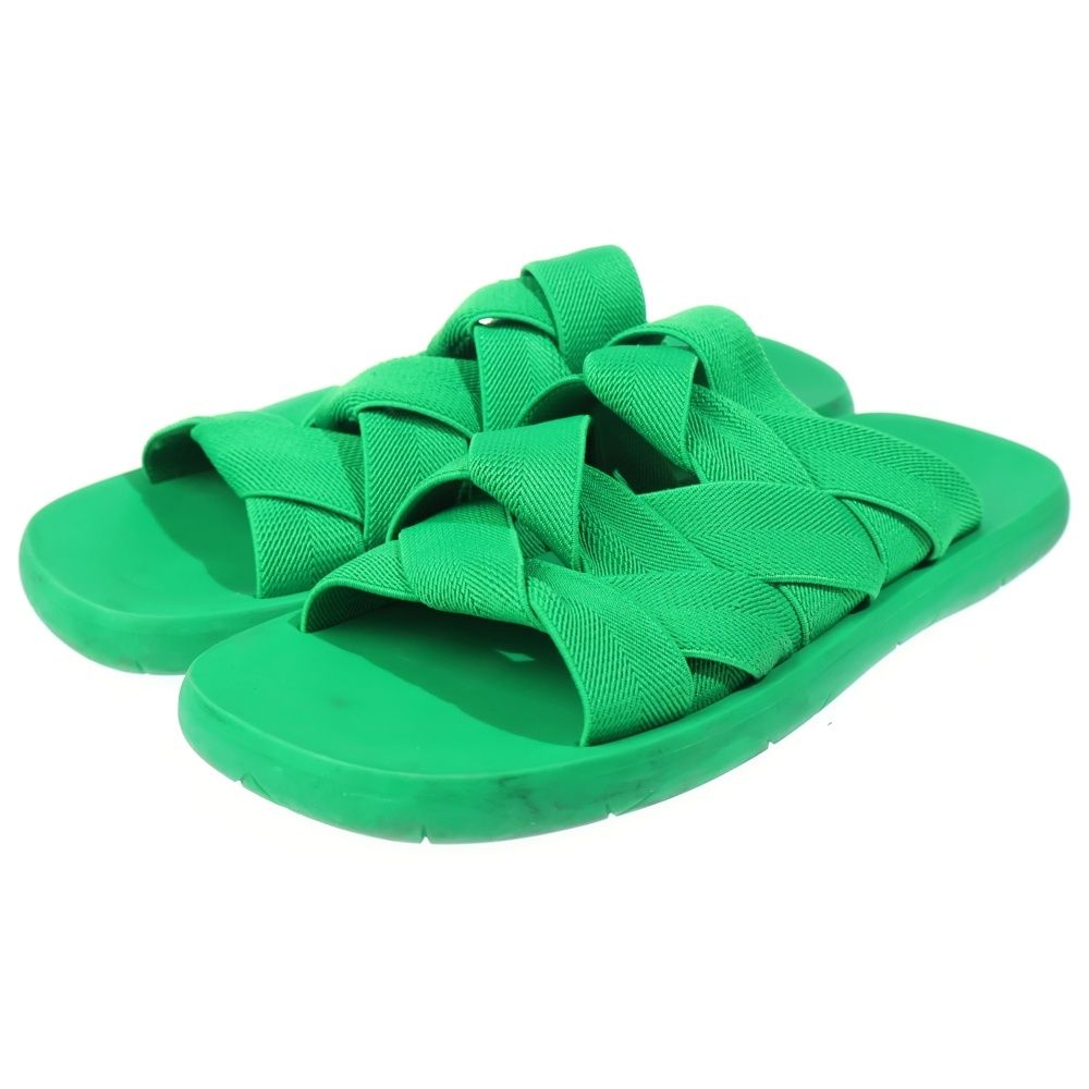 Bottega Veneta Intrecciatra Rubber Sole Sandals Green — view 2