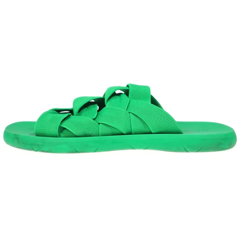 Bottega Veneta Intrecciatra Rubber Sole Sandals Green