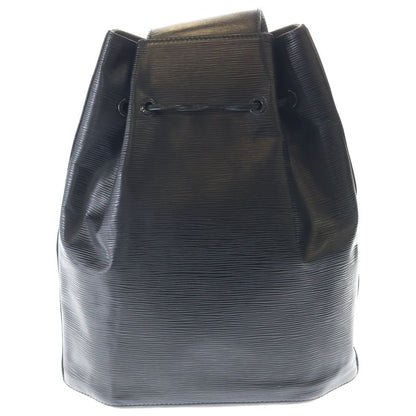 Louis Vuitton Epi Sac Dos Drawstring Shoulder Bag Black Noir Leather
