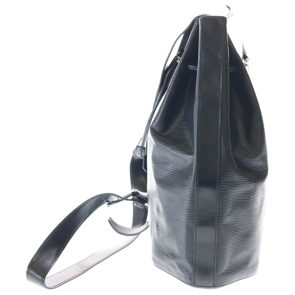 Louis Vuitton Epi Sac Dos Drawstring Shoulder Bag Black Noir Leather — view 3