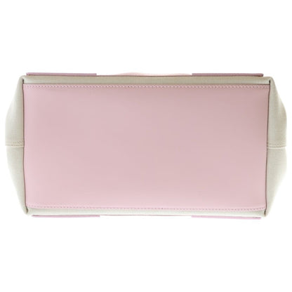 Balenciaga Navy Cabas XS Tote Pink Ivory Canvas Leather Silver — view 4