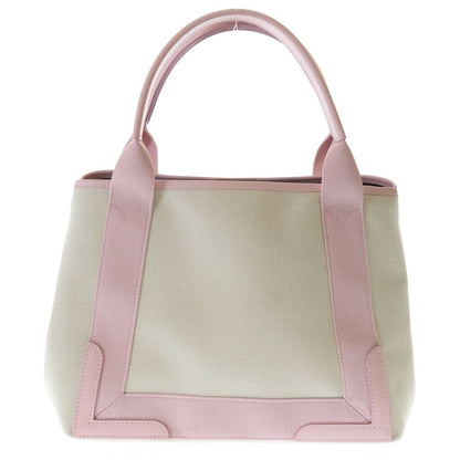 Balenciaga Navy Cabas XS Tote Pink Ivory Canvas Leather Silver — view 2