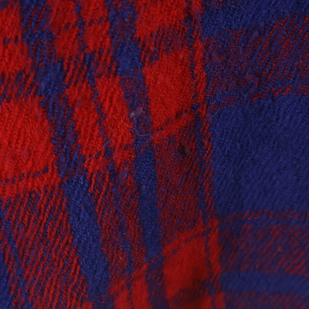 Moncler Camicia Zip Up Wool Jacket Plaid Zip Up Shirt Red Blue — view 6
