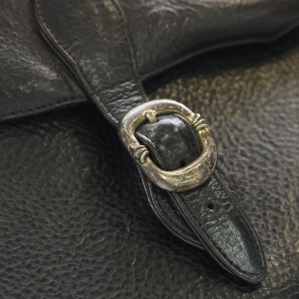Chrome Hearts Briefcase Gunslinger Leather Business Handbag Black — view 6