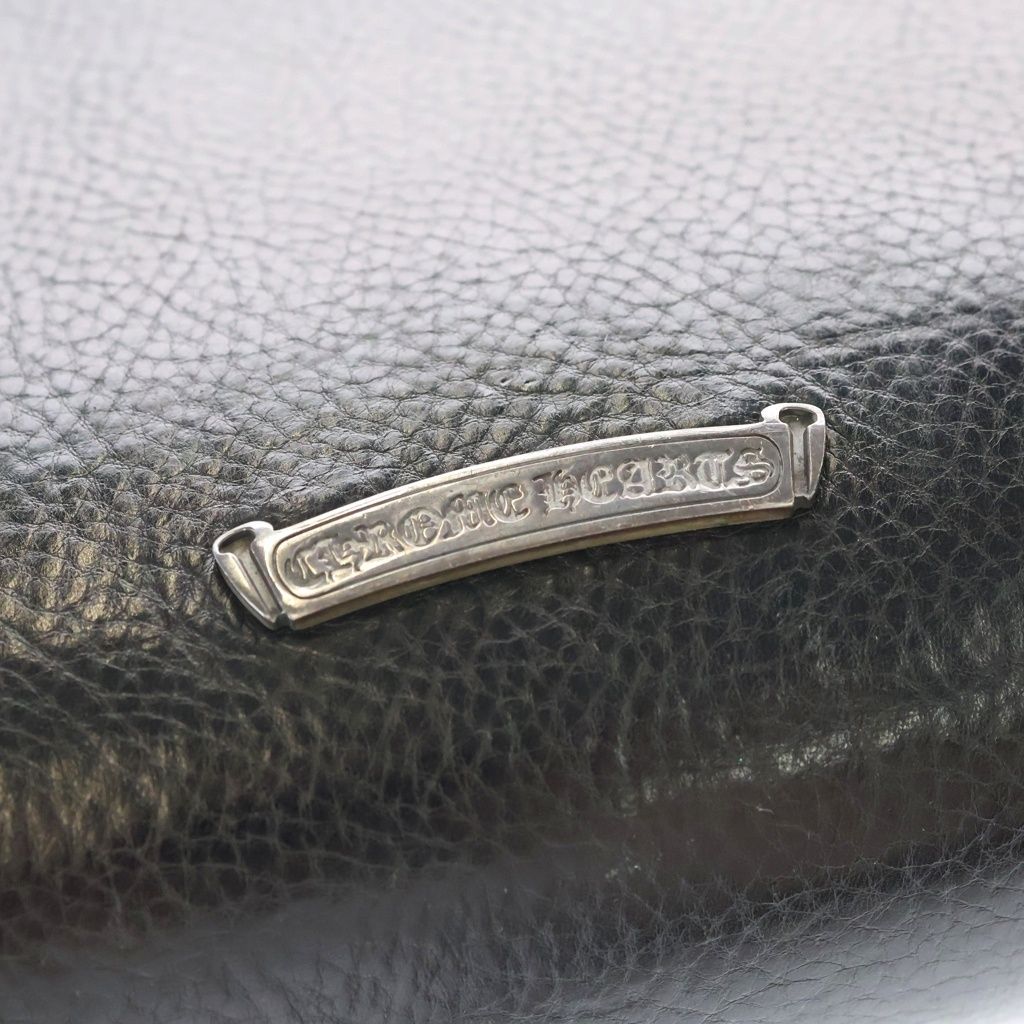 Chrome Hearts Briefcase Gunslinger Leather Business Handbag Black — view 7