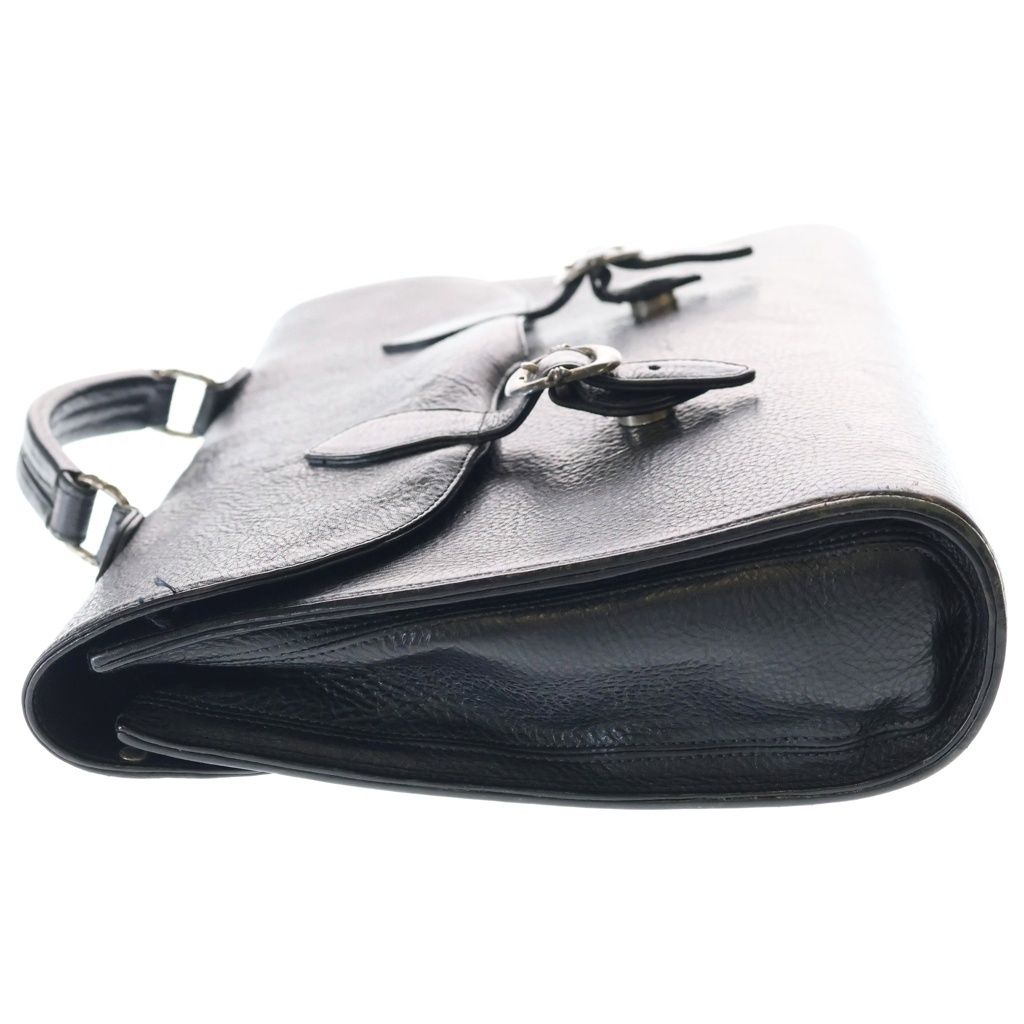 Chrome Hearts Briefcase Gunslinger Leather Business Handbag Black — view 3
