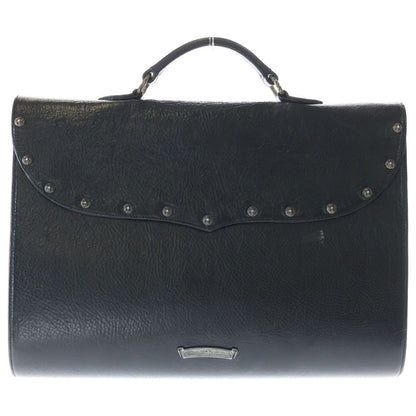 Chrome Hearts Briefcase Gunslinger Leather Business Handbag Black — view 2