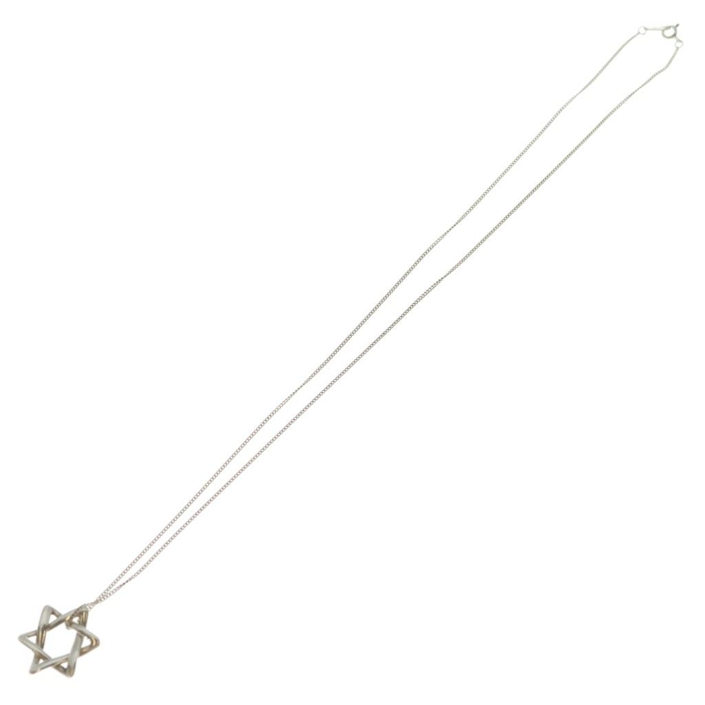 Tiffany & Co Star of David Hexagram Chain Necklace Silver — view 2