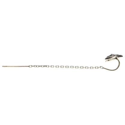 Chrome Hearts Chain Star Stud Earrings Silver — view 3